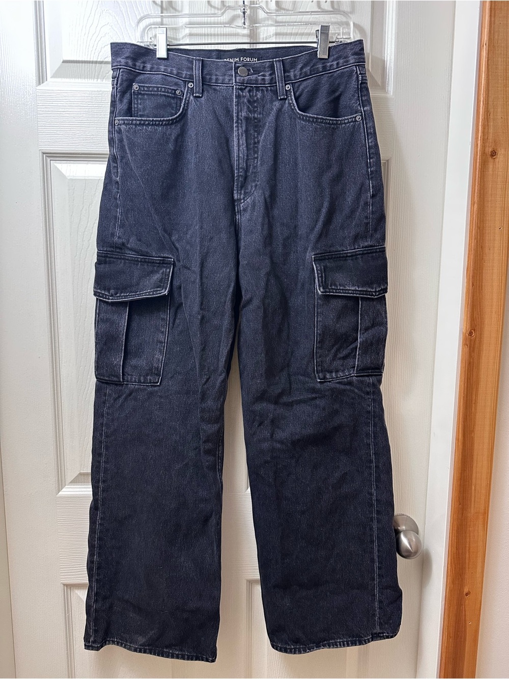 Aritzia Denim Forum Farah High Rise Wide Leg Cargo Jeans Size 30